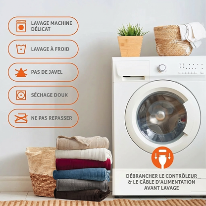 150x180cm Heated Blanket-Electric Blanket,Soft Heated Throw Blanket with 6 Heating Levels & 4 Hours auto-Off