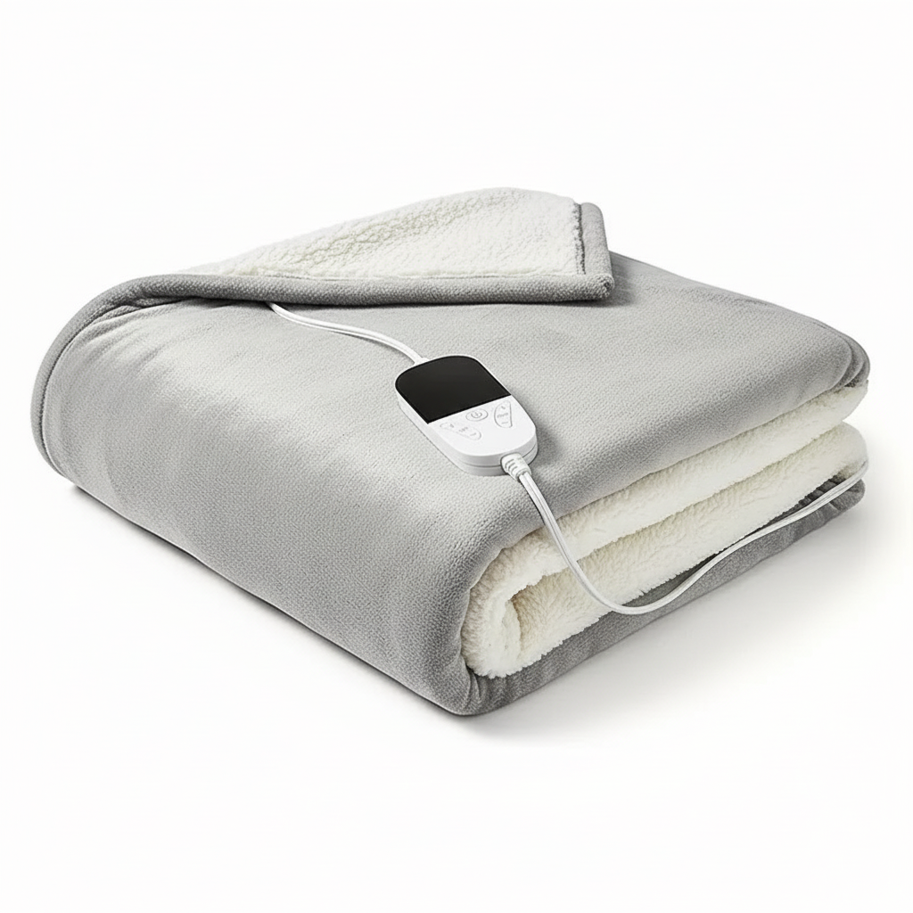 150x180cm Heated Blanket-Electric Blanket,Soft Heated Throw Blanket with 6 Heating Levels & 4 Hours auto-Off